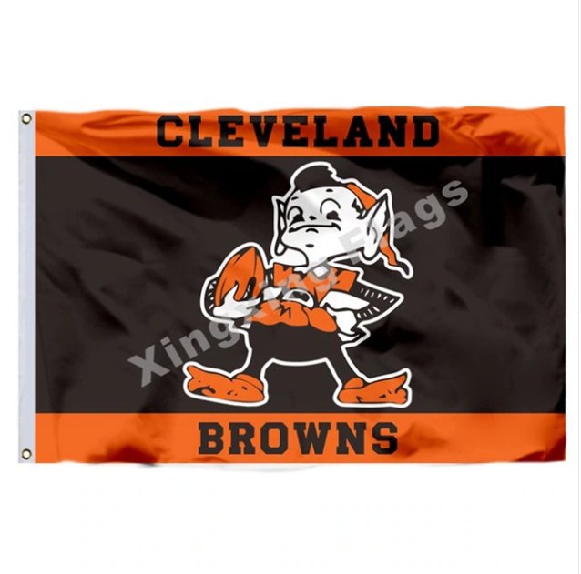 Cleveland Browns New Wordmark Flag 3x5ft Polyester NFL Banner Size No.4 90*150cm Custom flag