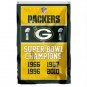 Green Bay Packers Super Bowl Champions Flag 3x5ft Polyester NFL1 Banner Flying Size No.4 90*150cm