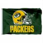 Green Bay Packers Helmet Wordamark Flag 3x5ft Polyester NFL1 Team Banner Flying Size No.4