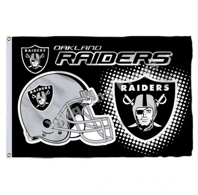 Oakland Raiders New Wordmark Flag 3x5ft Polyester NFL1 Banner Flying Size No.4 90*150cm Custom Flag