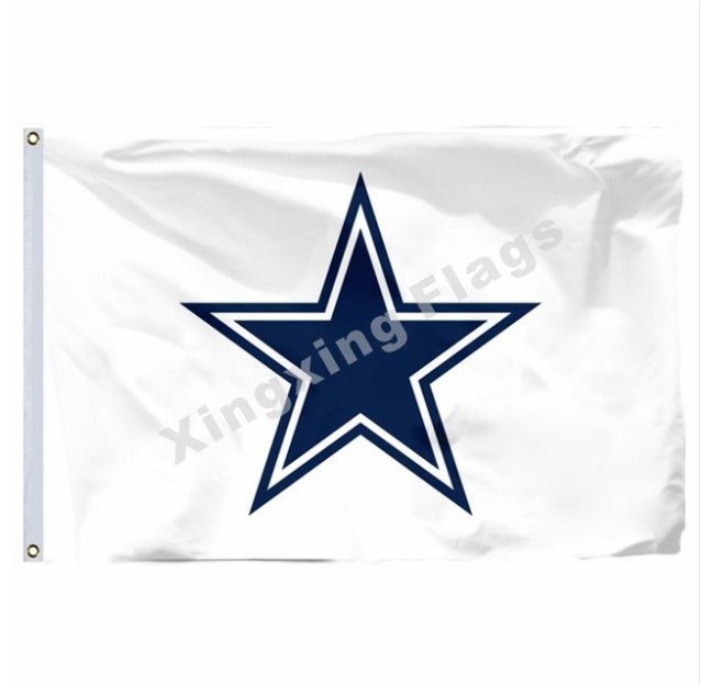 Dallas Cowboys Logo Flag 3x5ft Polyester NFL Team Banner Flying Size No.4 90*150cm Custom Flag