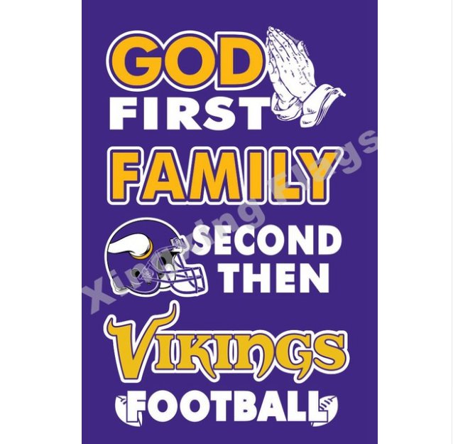 Newest custom Minnesota Vikings flag God First Family flag Second then Vikings football flag