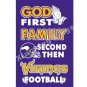 Newest custom Minnesota Vikings flag God First Family flag Second then Vikings football flag