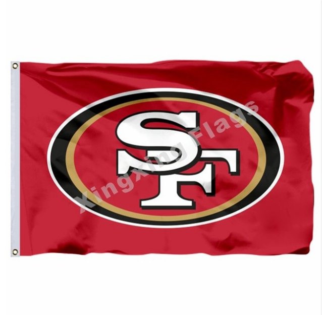 NFL San Francisco 49ers Logo Flag Banner 3x5ft Polyester Flying Size No.4 90*150cm Custom Flag