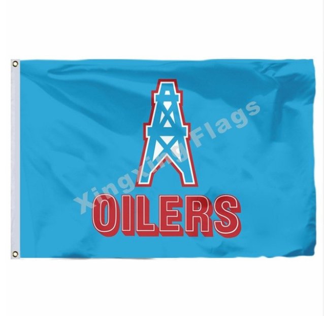 Houston Oilers Flag 3x5ft Polyester NFL1 Houston Oilers Banner Flying Size No.4 90*150cm Custom Flag