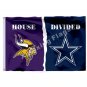 Minnesota Vikings Dallas Cowboys House Divided Flag 3x5ft Polyester NCAA Banner Flying Size No.4