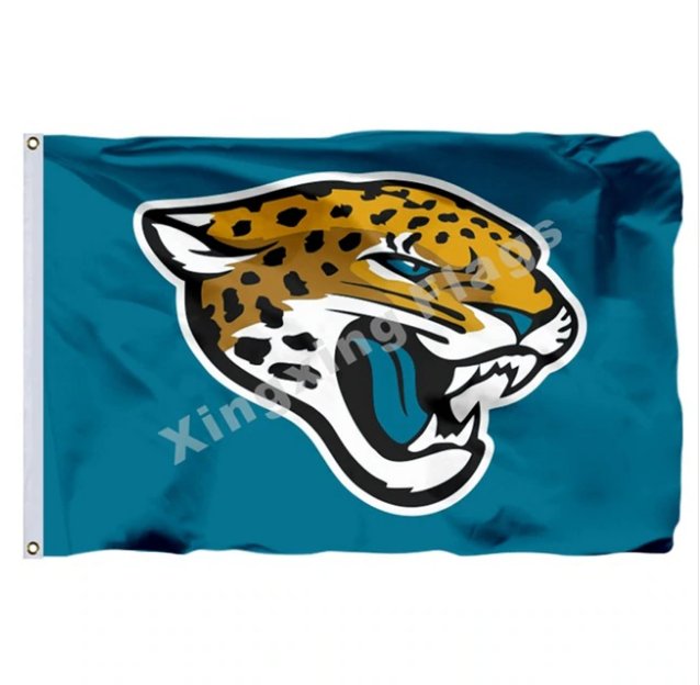 Jacksonville Jaguars Logo Flag 3x5ft Polyester NFL Banner Flying Size No.4 90*150cm Custom Flag