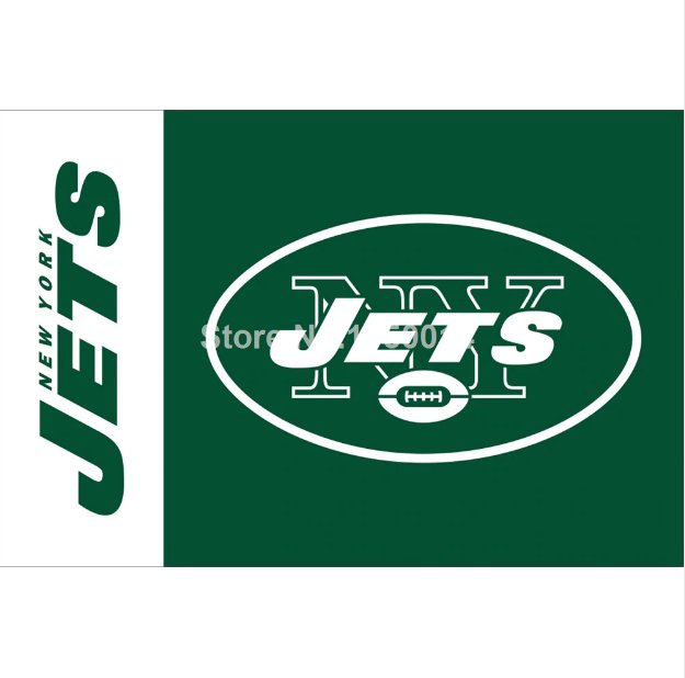 New York Jets Wordmark Flag 3x5ft Polyester NFL Banner Flying Size No.4 90*150cm Custom flag