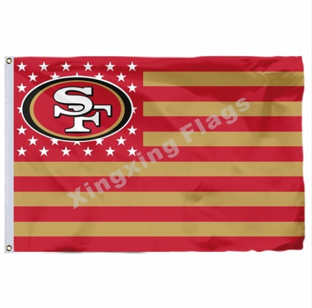 San Francisco 49ers Flag 3ft X 5ft Polyester NFL1 Banner Size No.4 90*150cm