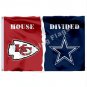 Kansas City Chiefs Dallas Cowboys House Divided Flag 3x5ft Polyester NFL Banner Size No.4 90*150cm