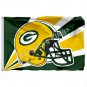 Green Bay Packers Helmet Lighting Flag 3x5ft Polyester NFL1 Banner Size No.4 144*96cm Custom Flag