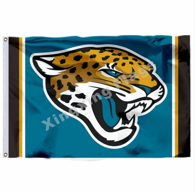 Jacksonville Jaguars Column Flag 3x5ft Polyester NFL Banner Flying Size No.4 90*150cm Custom F