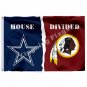 Dallas Cowboys Washington Redskins House Divided Flag 3x5ft Polyester NFL Banner Size No.4