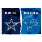 Dallas Cowboys Detroit Lions House Divided Flag 3x5ft Polyester NFL Banner Size No.4 90*150cm