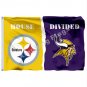 Pittsburgh Steelers Minnesota Vikings House Divided Flag 3x5ft Polyester Banner Flying Size No.4
