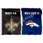 New Orleans Saints Denver Broncos House Divided Flag 3x5ft Polyester NFL Banner Size No.4