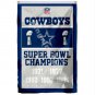 Dallas Cowboys Super Bowl Champions Flag 3x5ft Polyester NFL1 Banner Flying Size No.4 90*150cm