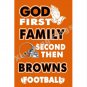3x5ft Cleveland Browns USA Team flag God First Family Second Browns Football Flag Banner Up