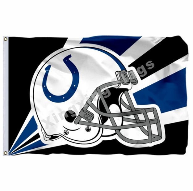 Indianapolis Colts Helmet Lighting Flag 3x5ft Polyester NFL1 Banner Size No.4 144*96cm Custom Flag