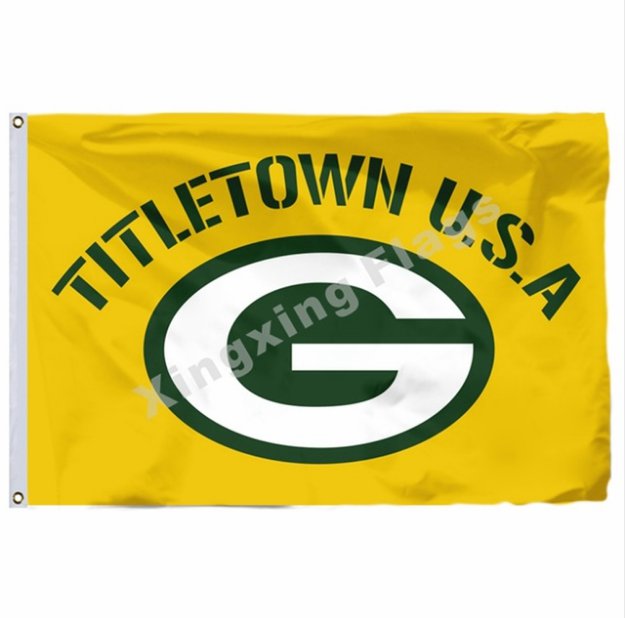 Green Bay Packers Titletown USA Flag 3x5ft Polyester NFL1 Team Banner Flying Size No.4 90*150cm