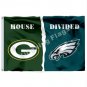 Green Bay Packers Philadelphia Eagles House Divided Flag 3x5ft Polyester NFL Banner Size No.4