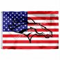Denver Broncos Hollow Out Shape With US Flag 3x5ft Polyester NFL1 Team Banner Flying Size No.4