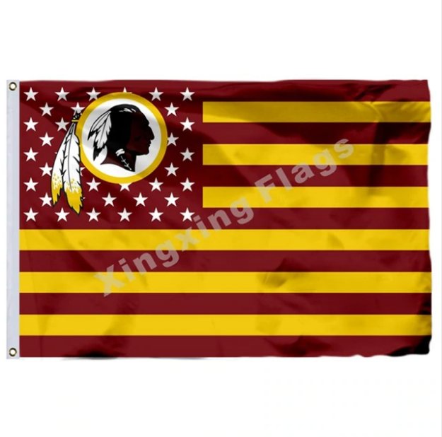 Washington Redskins With Modified US Flag 3x5ft Polyester NFL Banner Flying Size No.4 90*150cm