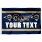 Los Angeles Rams Custom Your Text Flag 3x5ft Polyester NFL Team Banner Flying Size No.4 90*150cm