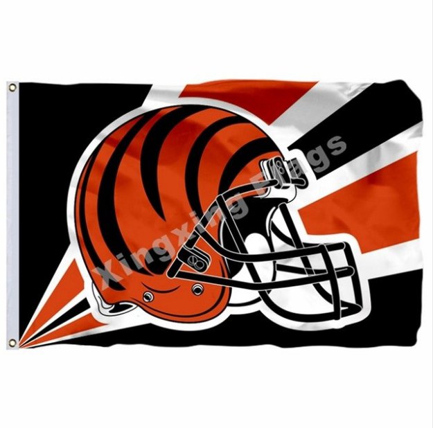 Cincinnati Bengals Helmet Lighting Flag 3x5ft Polyester NFL1 Banner Size No.4 144*96cm Custom Flag
