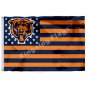 Chicago Bears with modified US Flag 3x5ft Polyester NFL Banner Flying Size No.4 90*150cm