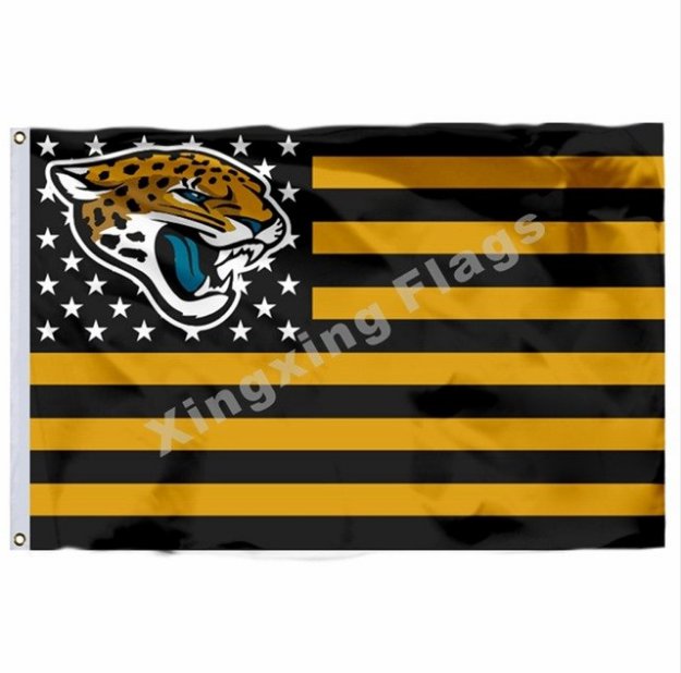 Jacksonville Jaguars Flag 3ft x 5ft Polyester NFL Banner Flying Size No.4 90*150cm Custom flag