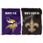 Minnesota Vikings New Orleans Saints House Divided Flag 3x5ft Polyester NFL1 Banner Size No.4