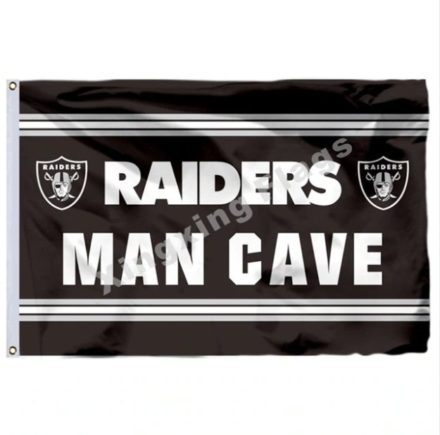 Oakland Raiders Man Cave Flag 3x5ft Polyester NFL1 Banner Flying Size No.4 90*150cm Custom Flag