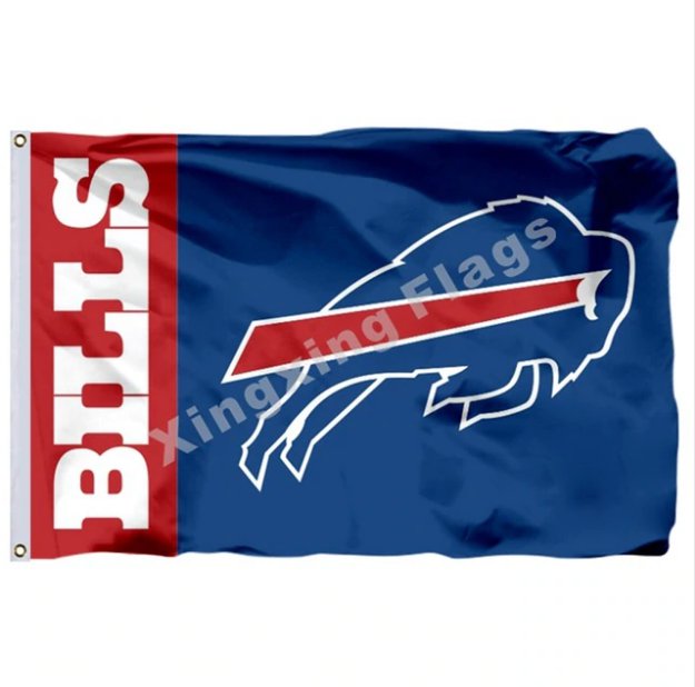 Buffalo Bills Wordmark Flag 3x5ft Polyester NFL1 Banner Flying Size No.4 90*150cm Custom Flag