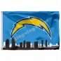 San Diego Chargers With San Diego City Skyline Flag 3x5ft Polyester NFL Banner Flying Size No.4