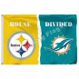 Pittsburgh Steelers Miami Dolphins House Divided Flag 3x5ft Polyester NCAA Banner Flying Size No.4