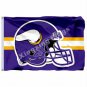 Minnesota Vikings Helmet Horizontal Strip Flag 3x5ft Polyester NFL1 Team Banner Flying Size No.4