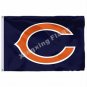 Chicago Bears Hollow Out Shape with US Flag 3x5ft Polyester NFL Team Banner Flying Size No.4