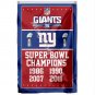 New York Giants Super Bowl Champions Flag 3ft X 5ft Polyester NFL1 Banner Flying Size No.4