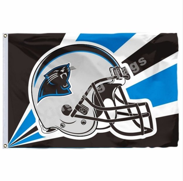Carolina Panthers Helmet Lighting Flag 3x5ft Polyester NFL1 Banner Size No.4 144*96cm Custom Flag
