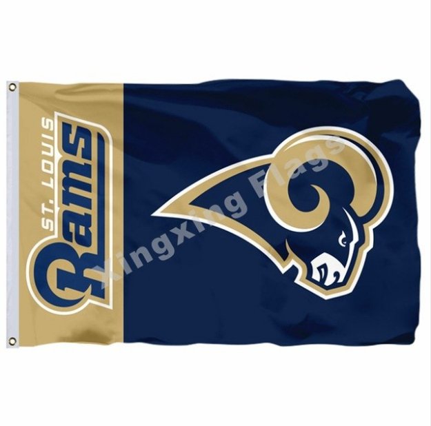 St. Louis Rams Wordmark Flag 3x5ft Polyester NFL1 Banner Flying Size No.4 90*150cm Custom Flag