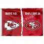 Kansas City Chiefs San Francisco 49ers House Divided Flag 3x5ft Polyester NFL1 Banner Size No.4