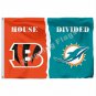 Cincinnati Bengals Miami Dolphins House Divided Flag 3x5ft Polyester NFL1 Banner Size No.4