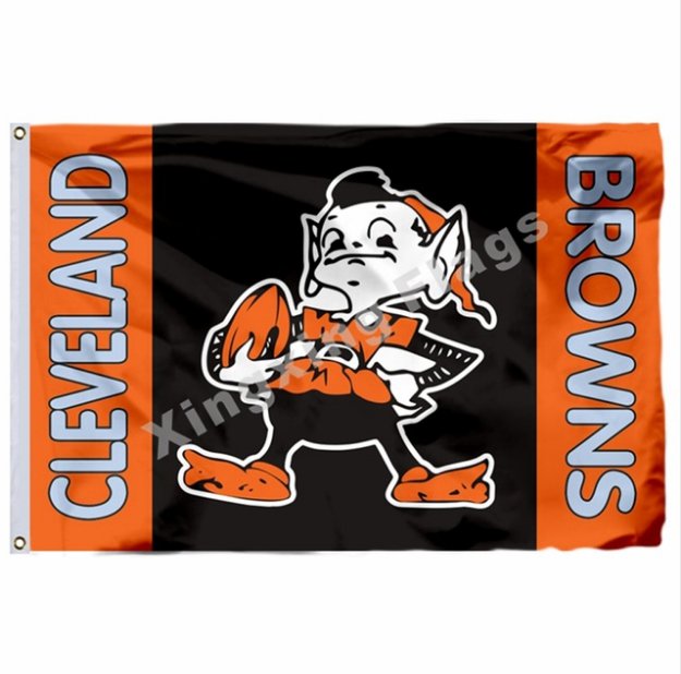 Cleveland Browns Column Flag 3ft x 5ft Polyester NFL Banner Size No.4 90*150cm Custom flag
