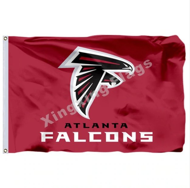 Atlanta Falcons Wordmark Flag 3x5ft Polyester NFL1 Team Banner Flying Size No.4 90*150cm Custom Flag