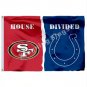 San Francisco 49ers Indianapolis Colts House Divided Flag 3x5ft Polyester NCAA Banner Flying