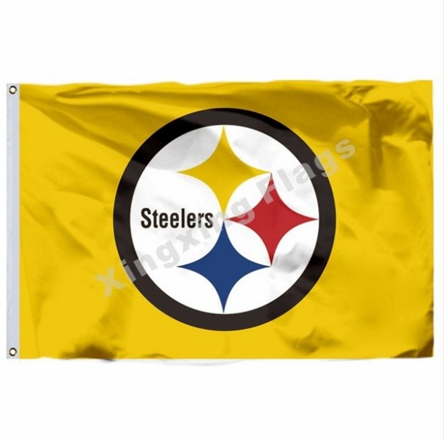 Car Flag Pittsburgh Steelers car flag 12x18inches double sided 100D ...