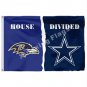 Baltimore Ravens Dallas Cowboys House Divided Flag 3x5ft Polyester NCAA Banner Flying Size No.4