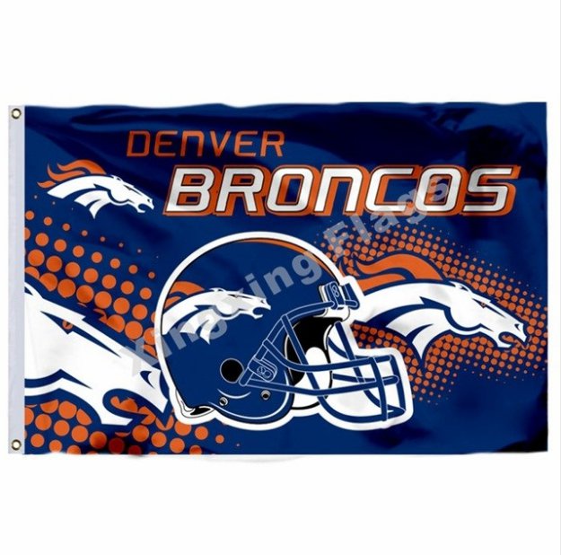Denver Broncos New Wordmark Flag 3x5ft Polyester NFL1 Banner Flying Size No.4 90*150cm Custom Flag