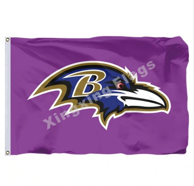 Baltimore Ravens Flag 3x5ft Polyester NFL1 Banner Flying Size No.4 90*150cm Custom Flag